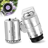 JUOIFIP Juwelier Lupe 60X mit Licht Mini Mikroskop,Taschenmikroskop...