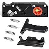 CISSIYOG Kantenhobel Holz, Hobel Holz mit 4 Schneidköpfen 45°/3/5/6mm,...