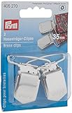 Prym 405.270 Hosenträger Clips, Silber, Einheits Größe, 2 Count