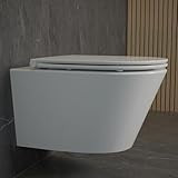 UDiseño Hänge WC Spülrandlos, Kloschüssel inklusive UF WC-Sitz mit...