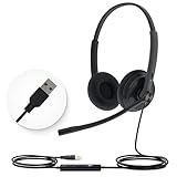 Yealink UH34 USB Wired Headset mit Mikrofon - Stereo-Kopfhörer mit...