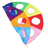 Cabilock Regenbogen Schwungtuch Fallschirm Kooperatives Spiel für...