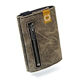 GUGGIARI® Slim Wallet mit Münzfach aus Microfaser Jacquard mit RFID...