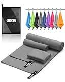 GZXYA Mikrofaser Handtuch 3er-Set (180 x 60 cm großes Badetuch + 2 Stück...