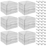 Oungy 24 Stück Pfostenkappen 90x90mm, Zaunkappe Abdeckkappe mit Schrauben,...