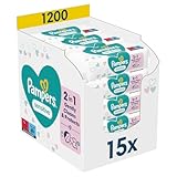 Pampers Sensitive Feuchttücher 15 Packungen mit 80 Stück - 1200...