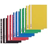 D.RECT 10 Stück Schnellhefter (2 Stück pro Farbe 5x2) | Pappschnellhefter...