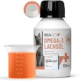 ReaVET TESTURTEIL SEHR GUT 02/24 Lachsöl Katze 100ml - Reich an Omega 3 &...