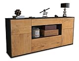 Stil.Zeit Sideboard Johannes, Korpus anthrazit matt, Front Eiche...