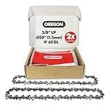 Oregon 2-Pack Sägenkette 3/8' LP für 45 cm Schiene - 62 Antriebsglieder,...