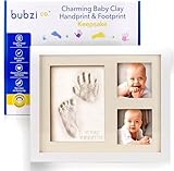 Bubzi Co Handabdruck Fußabdruck Baby Fotorahmen Set für Neugeborene...