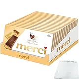 Merci Kaffee-Sahne Tafelschokolade VPE (15x100g Packung) + usy Block