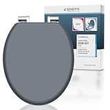 SCHÜTTE WC-Sitz mit Absenkautomatik aus Holz, hochwertiger Toilettendeckel...