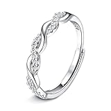 JeweBella 925 Sterling Silber Ringe Frauen Verstellbare Ring Ewigkeit...