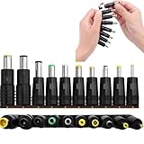 8 in 1 Universal DC Netzteil Adapter, 5.5x2.1 mm Buchse auf Stecker DC...