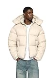 Burocs Hooded Puffer Jacket - Bone - Jacke Herren - 2-Wege-Reißverschluss...