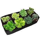 Hochgezogener Garten aus Stoff | rechteckige Blumentöpfe aus...