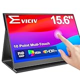 EVICIV Portable Monitor Touchscreen 15,6 Zoll Tragbarer Bildschirm 1500:1...