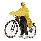 LOWLAND OUTDOOR® Fahrradregenponcho, Gelb, One size