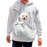LINTRA Grau Hunde Umhängetasche, Polyester Hundetragetuch, Maximales...