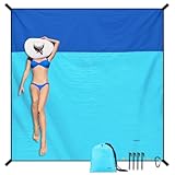 SKYREH Stranddecke Sandfrei super groß 220x210 cm, Sanddicht Wasserdicht,...