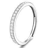 JeweBella Ringe Frauen Silber 925 Verstellbare Ring Damen Silber Zirkonia...