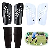 FIBOGOUP 2 Paar Schienbeinschoner Fussball - Mit Optimierter Einstecktasche...