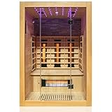 Dewello® Infrarotkabine Infrarotsauna Milton 135x105 für 1-2 Personen aus...