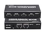 EDEDE KVM-Switch, 4K Matrix Switcher 2x2 Matrix Switch Splitter 2 In 2 Out...