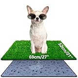 Alckijy 68x52 cm Hundeklo Hundetoilette Welpentoilette mit Kunstrasen,...