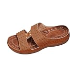Uwdiohq Damen Pantoletten Mit Fußbett & Absatz Sommerschuhe, Lässig,...