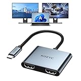 KOZYC USB C Hub Dual HDMI 4K@60Hz, Type C to HDMI Splitter Extended Display...