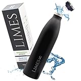 Limes 8® Trinkflasche Edelstahl Thermosflasche 1l - Isolierte...
