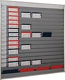 Planungstafel H1765xB1580xT78mm 15 Schienen grau