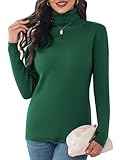 Aottori Damen Elegant Rollkragen Pullover Slim Fit Langarm Strickwaren...