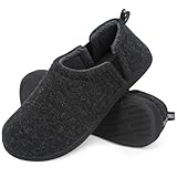 Snug Leaves Herren Fuzzy Wolle Filz Memory Foam Hausschuhe Anti-Rutsch warm...