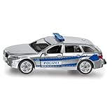 siku 1401, Polizei-Streifenwagen, Metall/Kunststoff, Silber, Öffenbare...