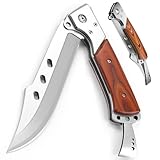 MAIENSI Klappmesser mit Palisandergriff, EDC-Taschenmesser, faltbares...