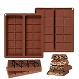 2 Stück Schokoladenform Silikon Tief, Antihaftbeschichtung Silikonform...
