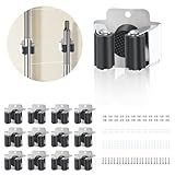 iuqiepo Besenhalterung Wand (12er Set), Gerätehalter, Edelstahl...