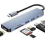 USB c hub, Multi Port USB C Adapter für MacBook Pro, 6 in 1 USB C zu HDMI...