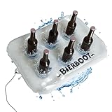 Bierboot schwimmender Getränkekühler – Aufblasbarer Getränkehalter mit...