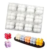 12 In 1 Silikonform Kerze, 3D Bubble Kerzenform, Mini Bubble Cube Ball Harz...