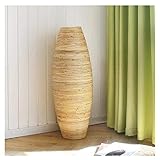 Handgefertigte Rattan-Bodenvase für Wohnzimmer-Dekoration, 60 cm hoch
