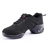 Asyusyu Tanzsneaker Damen Tanzschuhe Schnüren Jazz Tanzschuhe mit...