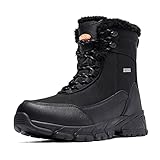 SHULOOK Winterstiefel Herren Wasserdicht Warm Gefüttert Schneestiefel...