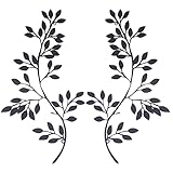CREATCABIN 2 Stück Metall Baum Blatt Wanddekoration Weinrebe Olivenzweig...
