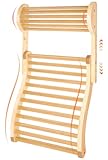 Bambus Sauna-Rückenlehne mit Abnehmbarem Saunakissen, Ergonomisches...