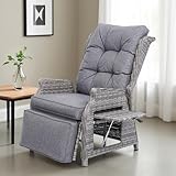 COMLAX FIELD Gartensessel mit Liegefunktion Wetterfest, Relaxsessel...