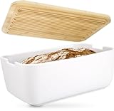 Cookery® Brotkasten aus Keramik mit Brotschneidebrett (handgefertigt in...